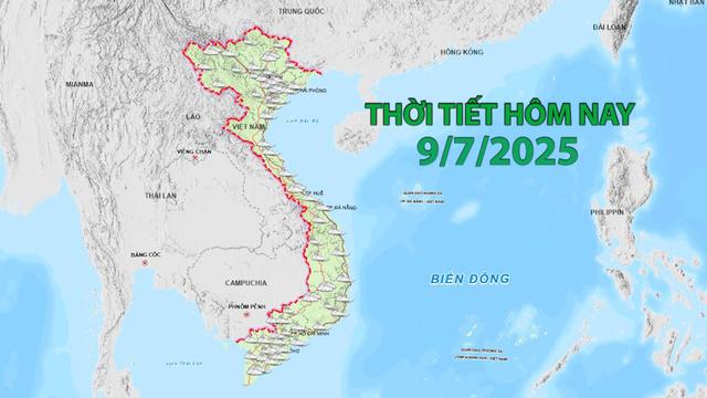 Thời tiết 9/7/2025: Bắc Bộ nắng nóng, Tây Bắc và Nam Bộ cảnh báo mưa giông kèm lốc, sét loading=