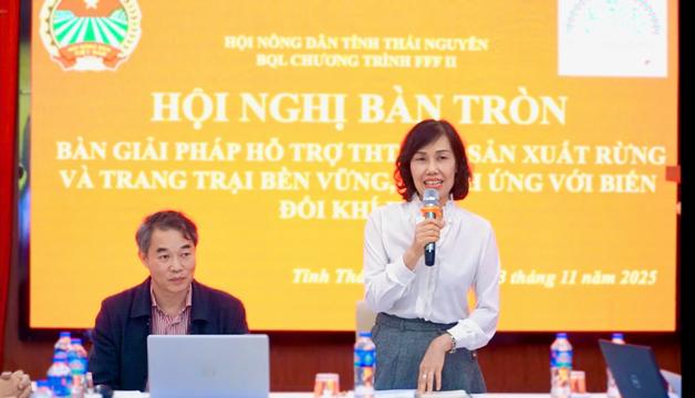 Thái Nguyên bàn giải pháp hỗ trợ THT, HTX phát triển rừng và trang trại bền vững, thích ứng biến đổi khí hậu loading=