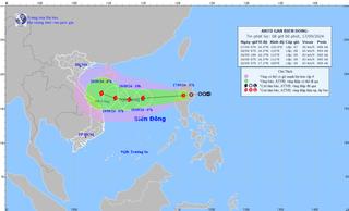 Hai kịch bản cho vùng áp thấp đang đổ bộ vào biển Đông