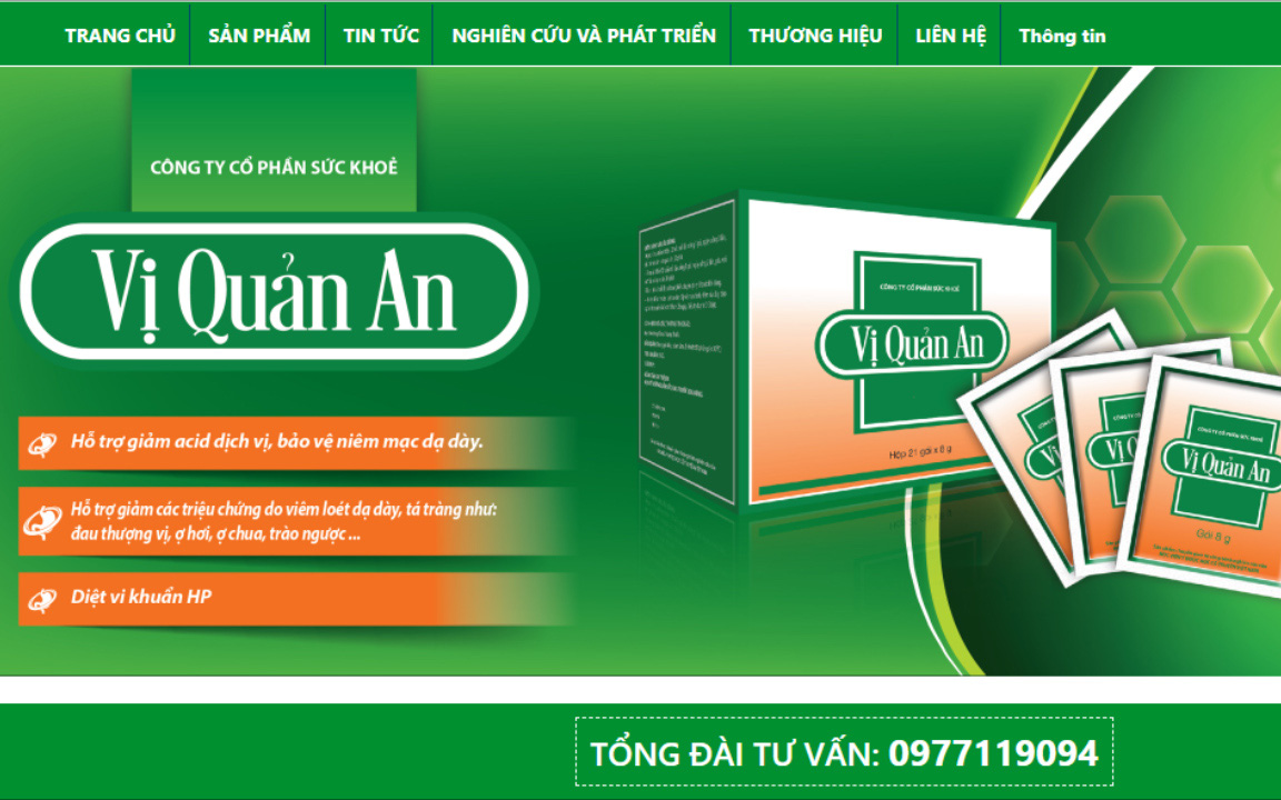 Vị Quản An - Thực phẩm chức năng được thổi phồng công dụng như thuốc chữa bệnh