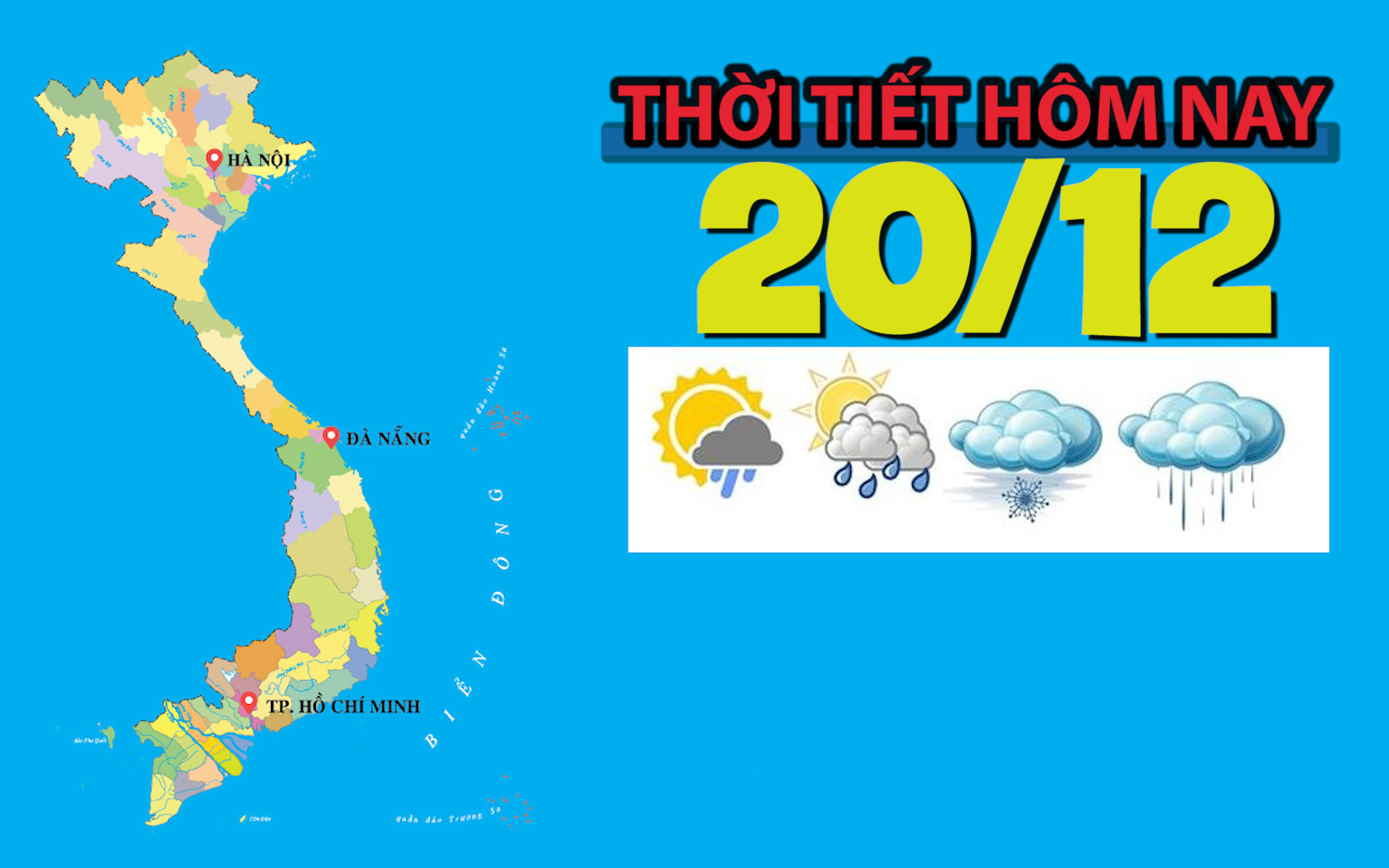 Thời tiết hôm nay 20/12: Chịu ảnh hưởng của bão số 9, Miền Trung mưa lớn