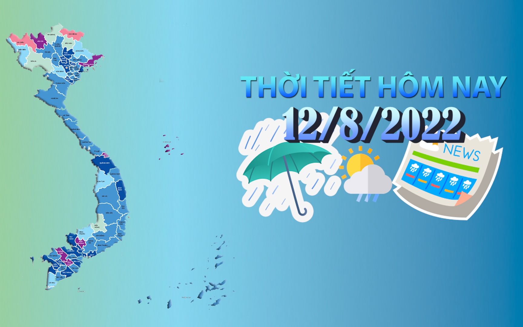 Thời tiết hôm nay 12/8/2022: Bắc Bộ có mưa to, Nghệ An mưa vừa đến mưa to