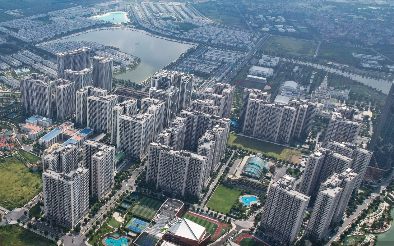 Toàn cảnh huyện Gia Lâm nhìn từ trên cao trước ngày lên quận