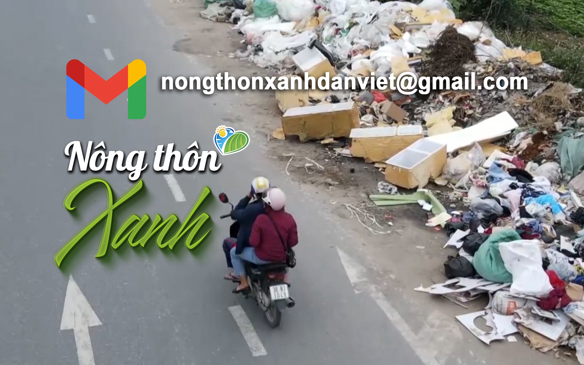 HỘP THƯ NÔNG THÔN XANH: Đoạn đường vừa thi công xong, rác thải đã ngập tràn cả trăm mét