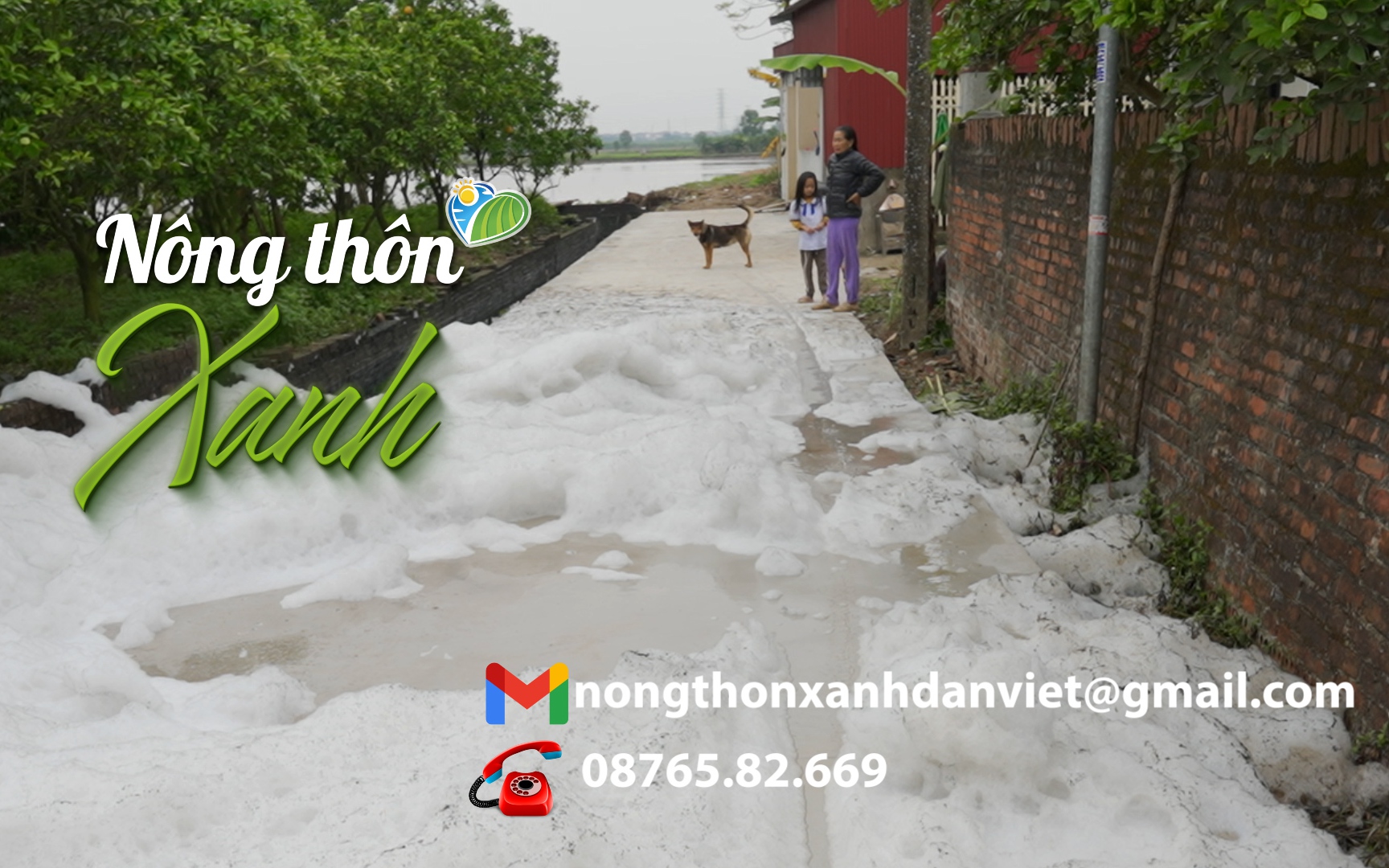 HỘP THƯ NÔNG THÔN XANH: Nước trạm bơm nổi bọt trắng xóa, nông dân ngán ngẩm không dám tưới tiêu