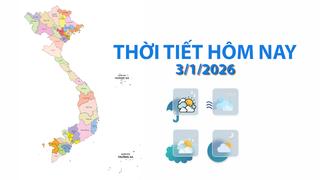 Thời tiết hôm nay 3/1/2026: Bắc Bộ trời rét, vùng núi rét đậm, có nơi rét hại