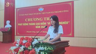 Xã Thành Công, tỉnh Thái Nguyên phát động tháng cao điểm vì người nghèo năm 2025