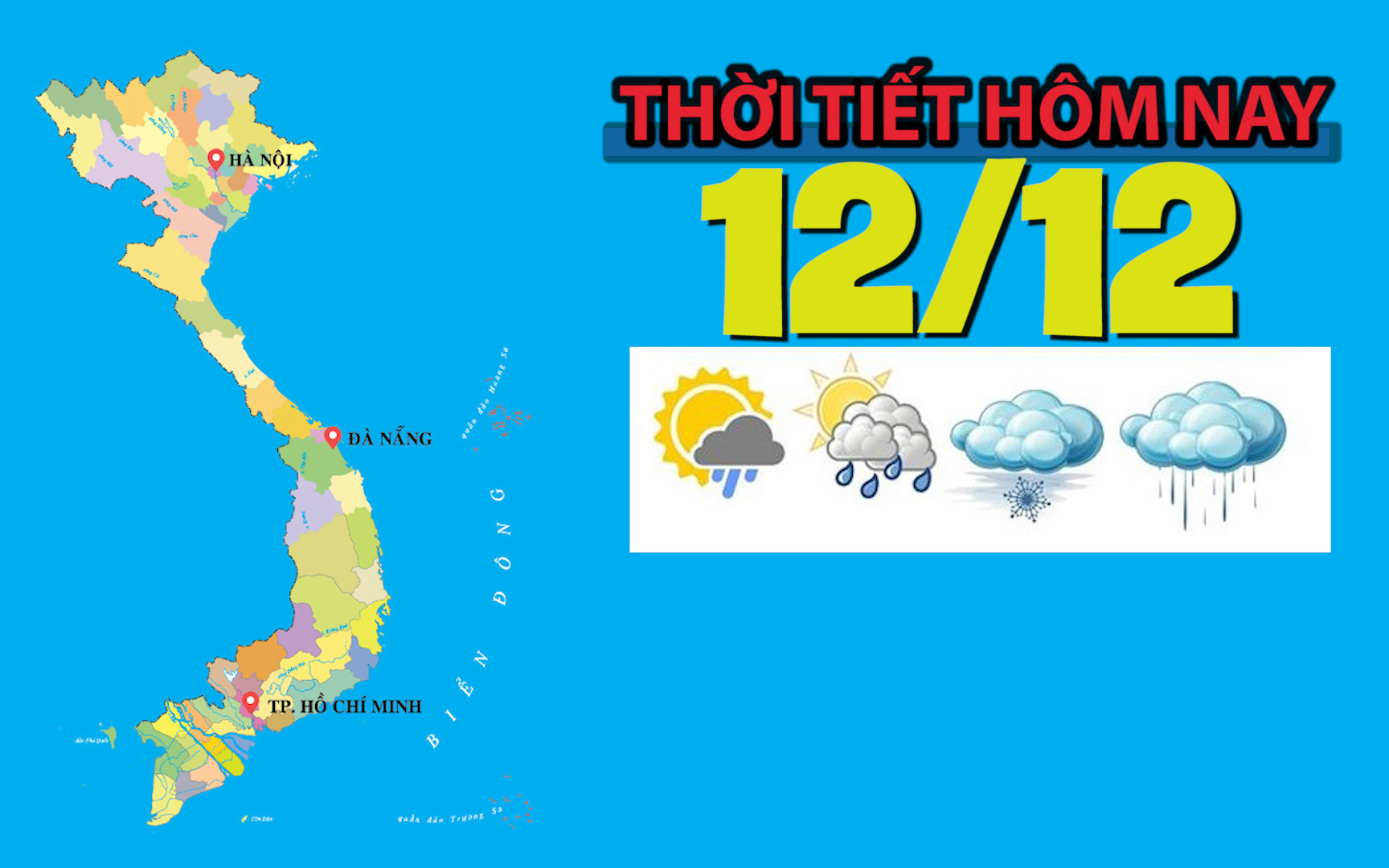 Thời tiết hôm nay 12/12: Không khí lạnh tăng cường khiến Bắc Bộ có mưa, mưa nhỏ rải rác