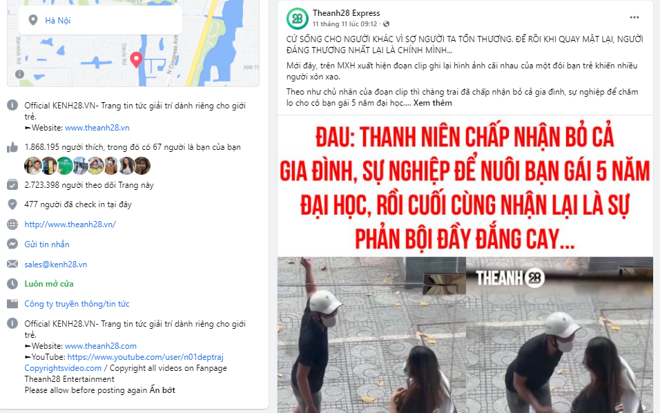 Bật mí về Fanpage triệu like hot 