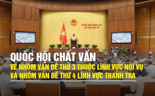 {TRỰC TIẾP}: KỲ HỌP THỨ 4, QUỐC HỘI KHÓA XV - Chất vấn về nhóm vấn đề Nội vụ và Thanh tra