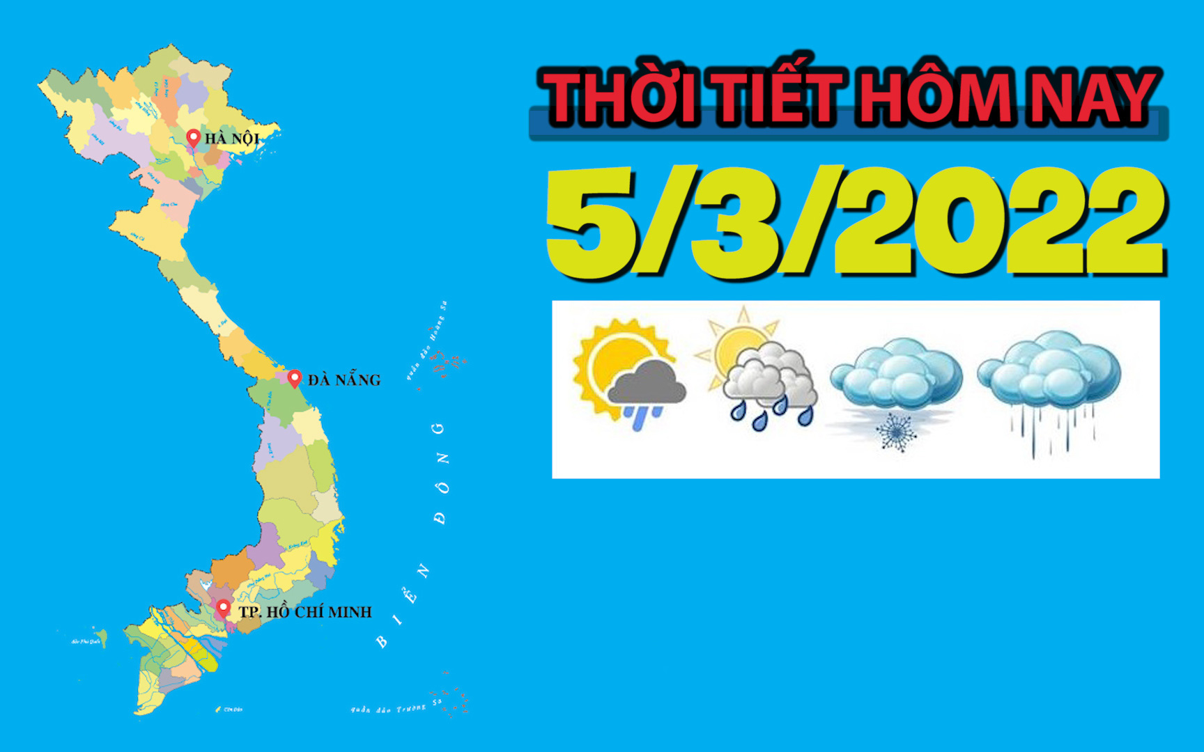 Thời tiết hôm nay 5/3: TP.HCM nắng nóng, chỉ số UV ở mức cao từ 9-11