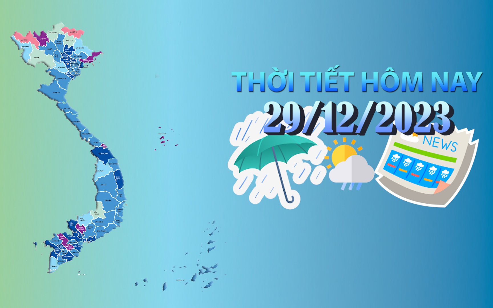 Thời tiết hôm nay 29/12/2023: Bắc Bộ sáng trời rét, Trung Trung Bộ mưa rào