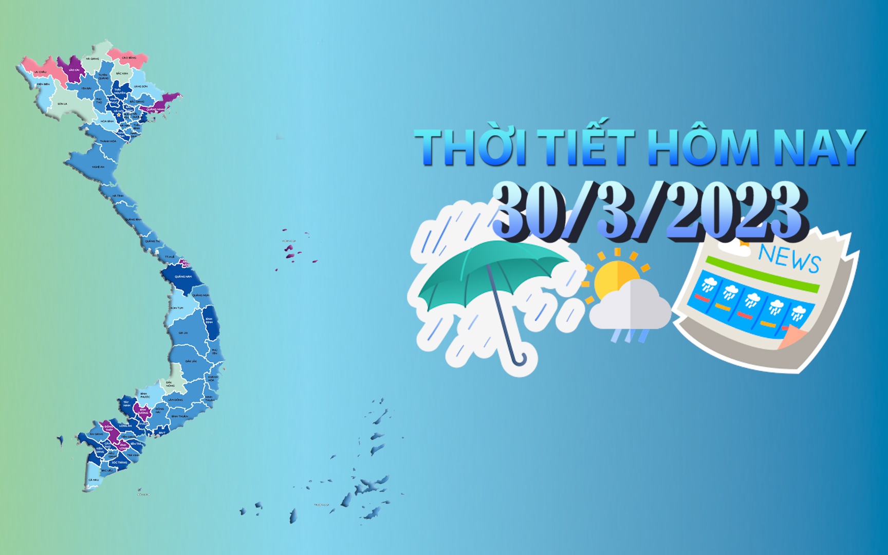 Thời tiết hôm nay 30/3/2023: Bắc Bộ sáng trời rét, Nam Bộ ngày nắng nóng