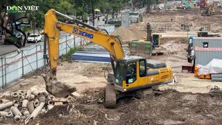 Toàn cảnh công trường thi công tại “đất vàng” ở Giảng Võ